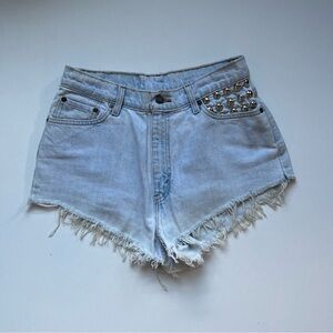 Vintage Levi’s Studded Denim Shorts
